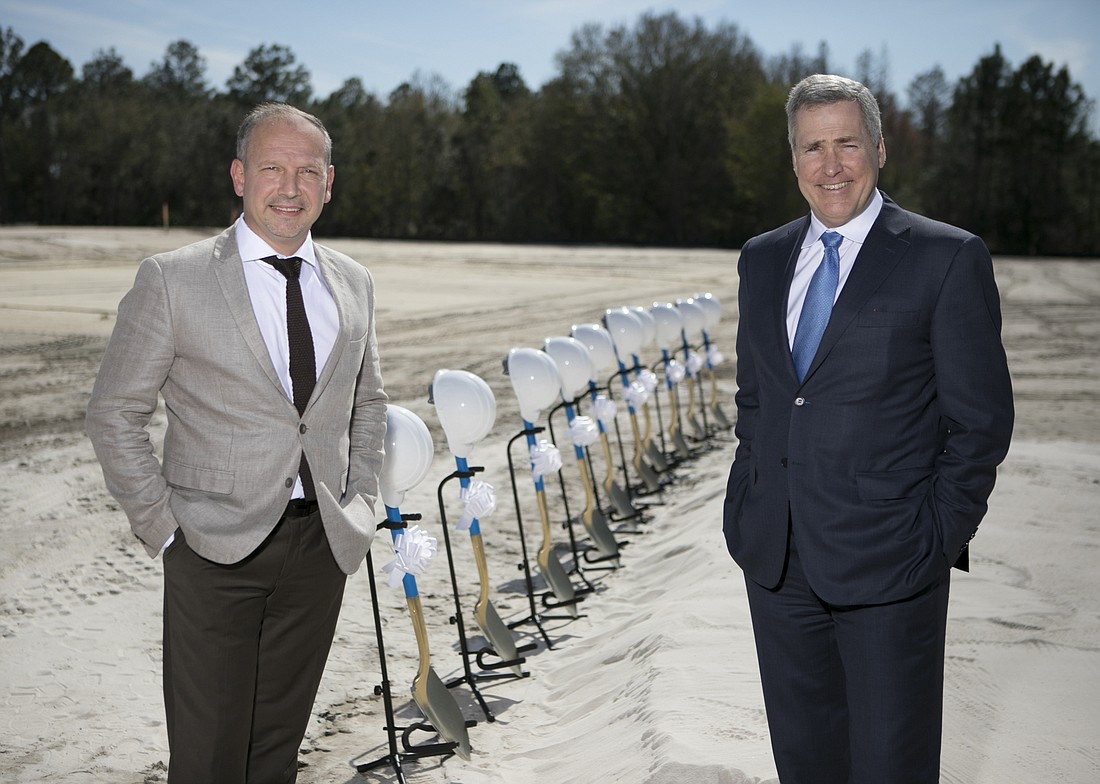 Mark Wemple. TouchPoint Medical President Pascal Testeil, left, and TouchPoint Inc. President Brian McNeil at the groundbreaking for the company&#39;s new headquarters in Pasco County.