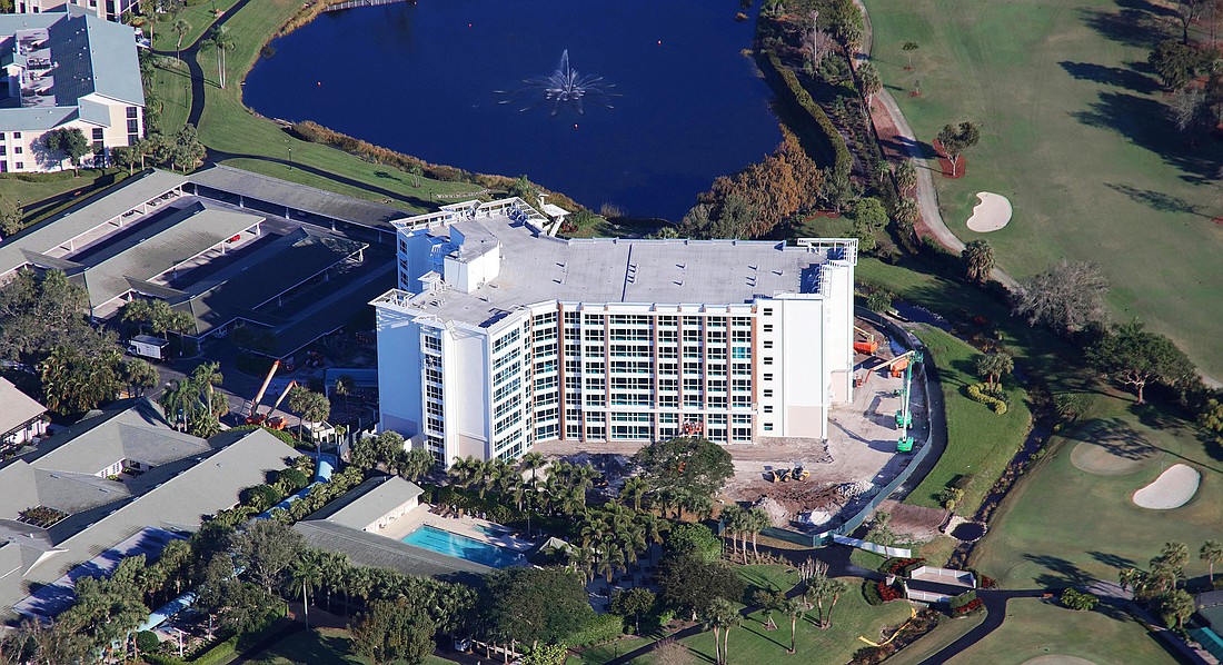 Suffolk recently completed a full-scale renovation of Building A in Estero&#39;s Moorings Park utilizing Huddlewall technology to better coordinate subcontractors in real time. Courtesy Suffolk.