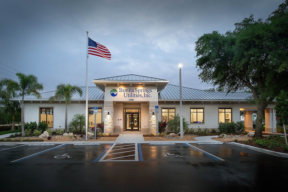 Stevens Construction of Fort Myers completed this customer service facility for Bonita Springs Utilities. Courtesy Stevens Construction