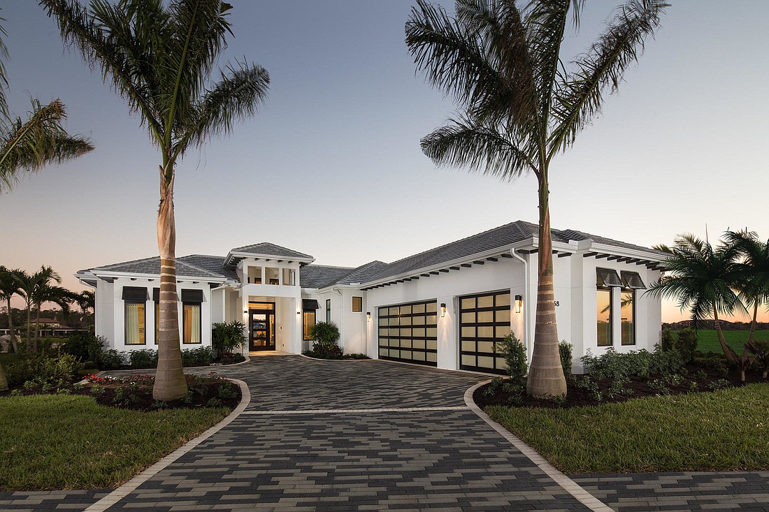 Homes in Peninsula at Treviso Bay feature contemporary coastal design and average more than $2 million each.
