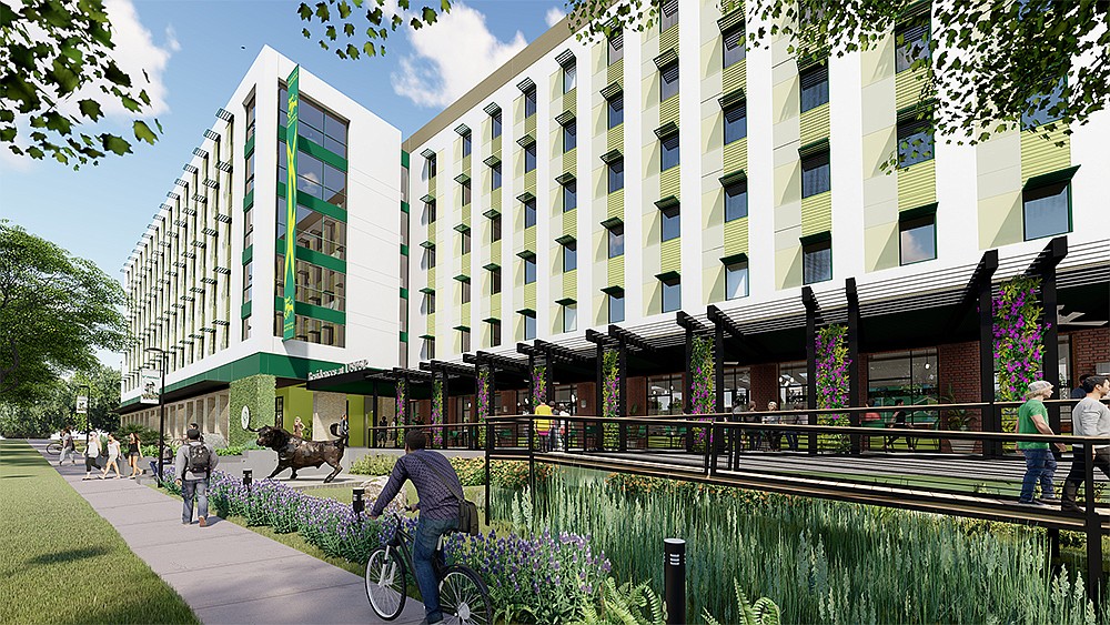 A rendering of the new residence hall at the University of South Florida&#39;s St. Petersburg campus. Courtesy photo.