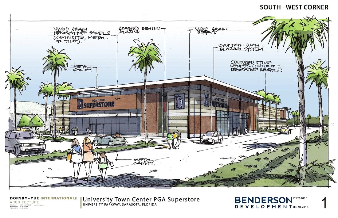 Courtesy. Golf retailer PGA Tour Superstore is building a new location in the Sarasota-Bradenton area thatâ€™s expected to open in late July.