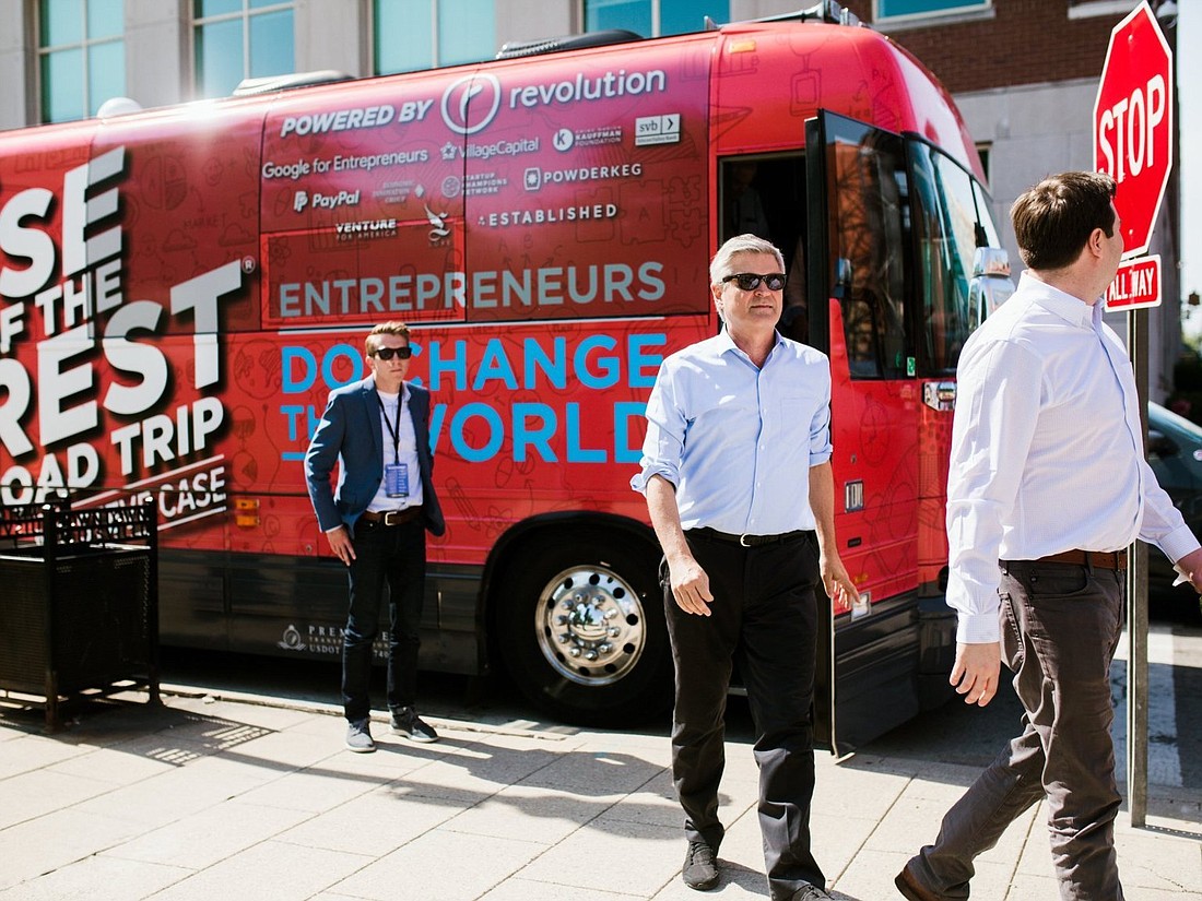 AOL co-founder Steve Case brought his Rise of the Rest bus tour and pitch competition to Tampa on Wednesday. Courtesy photo.