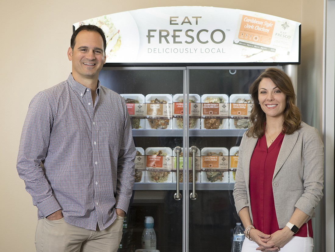 Mark Wemple. Rob and Tracy Povolny launched Fresco Foods Inc., which makes the Eat Fresco brand of prepackaged, non-frozen meals, after Rob lost his job with a major food ingredients company.