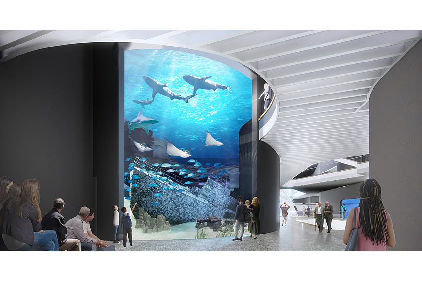 The proposed $130 millionÂ Mote Science Education Aquarium will be 110,000 square feet.