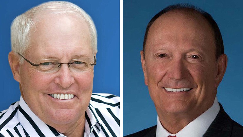 Bob Harden (left) is transitioning to board member emeritus and former Fidelity Personal Investments President Steve Akin has been named board chairman of Gulfshore Playhouse in Naples.