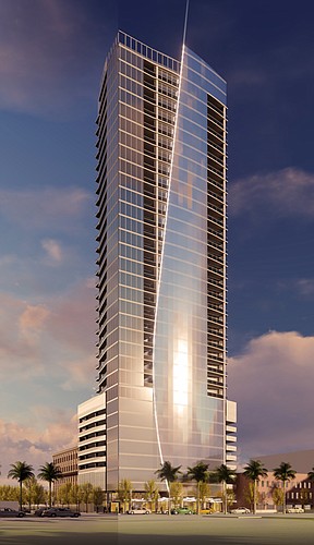 A rendering of the Arris Tampa condo tower planned for downtown Tampa. Courtesy photo.