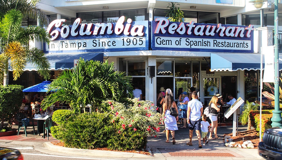 Restaurant and takeout meal spending is up sharply in the southeast, which is good news for companies like the Columbia Restaurant Group, which has locations in Sarasota, Tampa and other Gulf Coast communities. Courtesy photo.