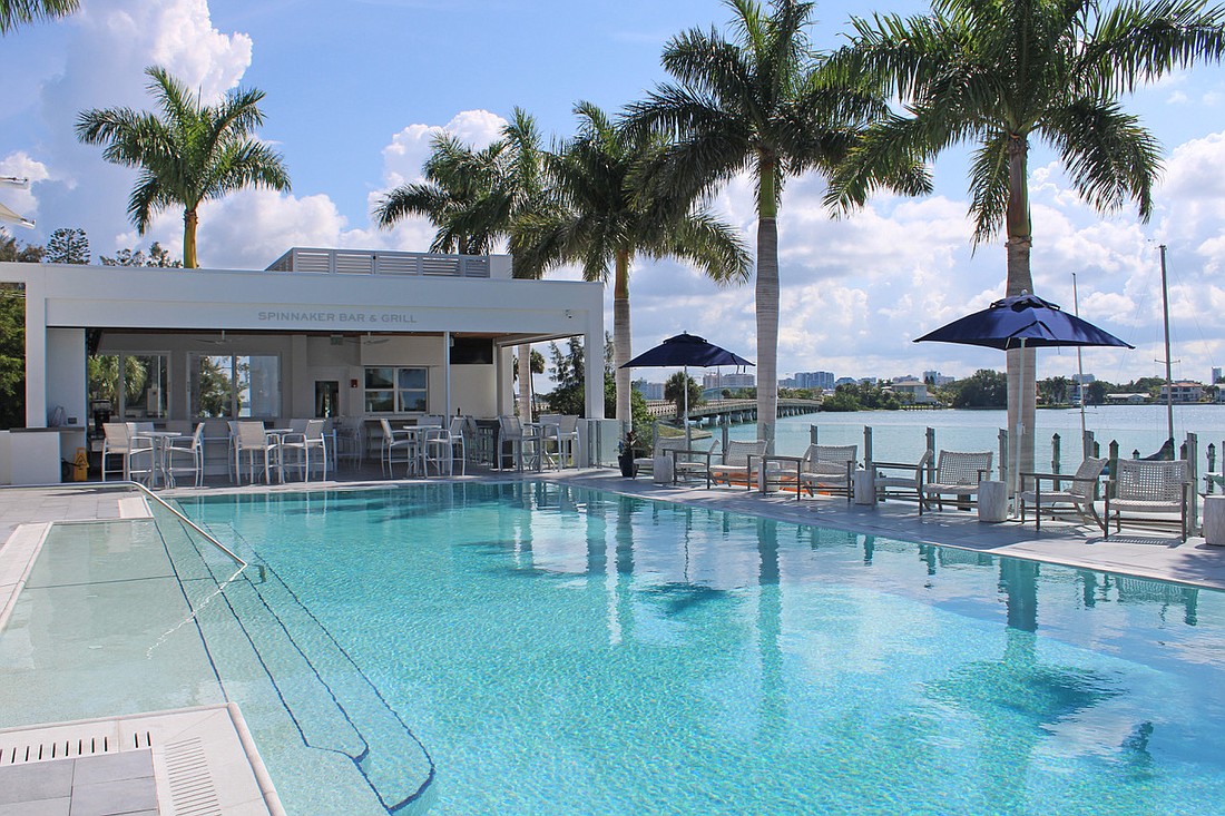 Courtesy. The Sarasota Yacht Club recently completed a major addition to its clubhouse with a new $1.2 million Spinnaker pool bar and outdoor kitchen.