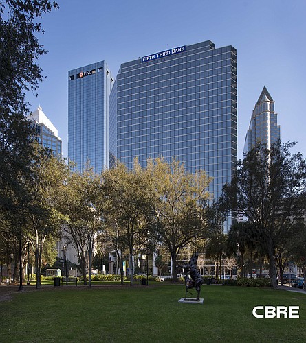 COURTESY PHOTO â€” Fifth Third Center owner Farley White Interests has reaffirmed CBRE as the leasing agent for the 19-story building in Tampa.