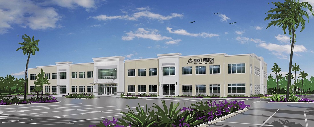 Courtesy. Breakfast, brunch and lunch chain First Watch Restaurants announced plans to expand its corporate infrastructure in Manatee County by building a new 39,000-square-foot headquarters in the University Town Center area.