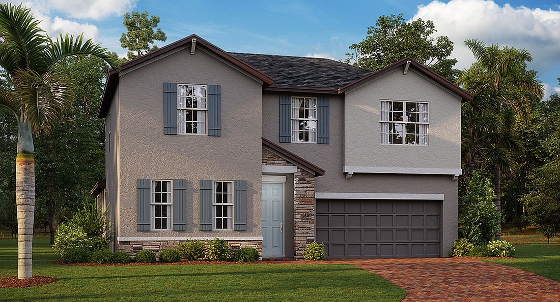 A rendering of one of the home styles available at Briarwinds, Lennar&#39;s new community in Lutz. Courtesy photo.