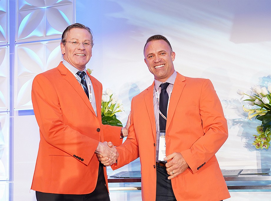 Larry Star, left, and Matt Christian. The duo both received SVN&#39;s Managing Director of the Year award earlier this year at SVN&#39;s annual conference in Miami. Courtesy photo.