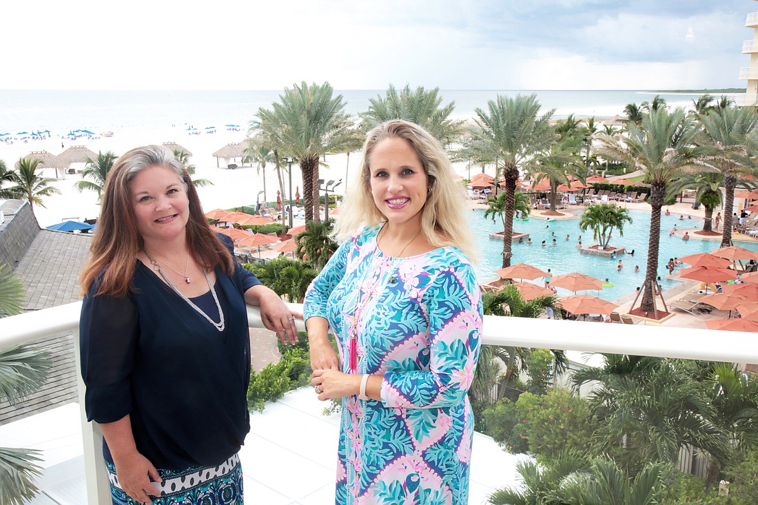 Tracy Tirrell and Amanda Cox discussed many of the renovations recently completed at the JW Marriott Marco Island Beach Resort. Photo by Stefania Pifferi.