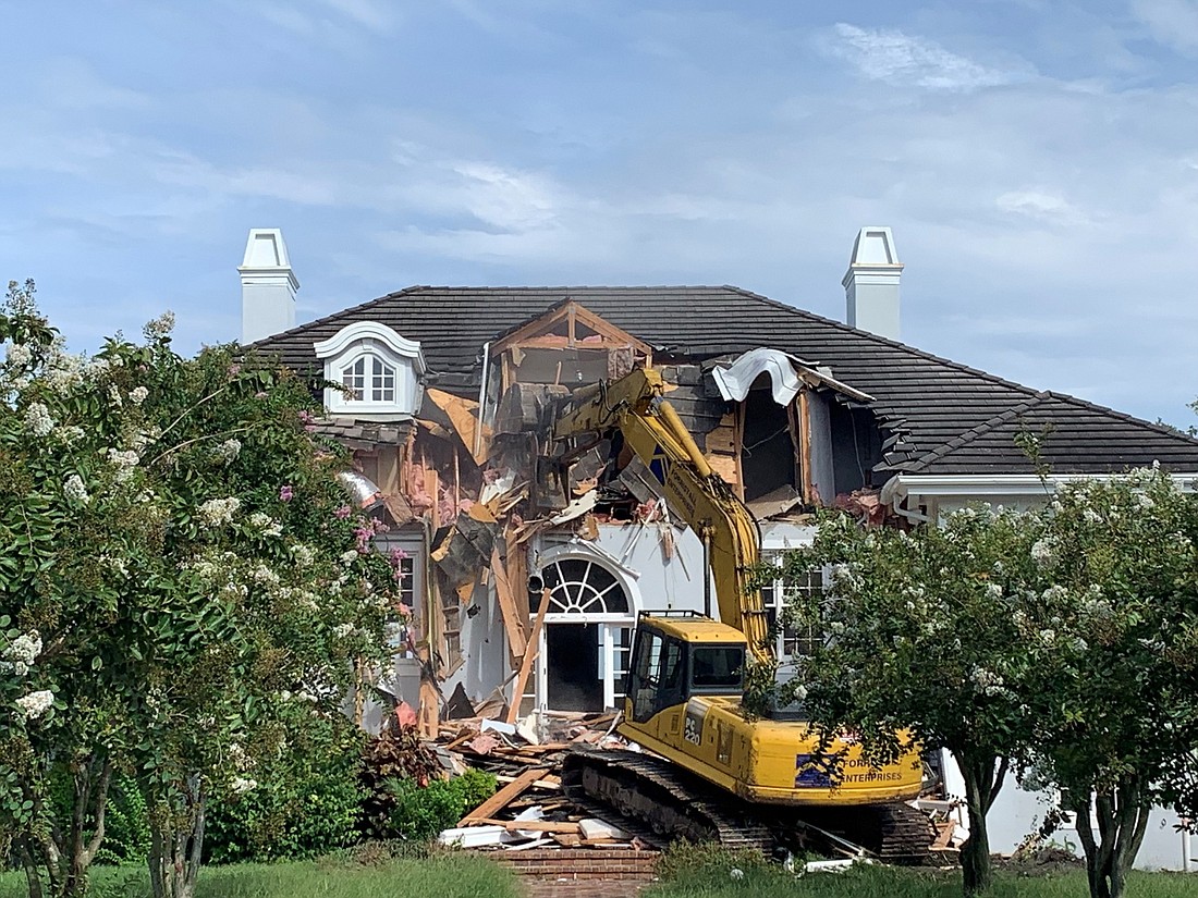 Courtesy. Perrone Construction recently demolished this Sarasota house on Hillview Drive to build a new home on the lot.