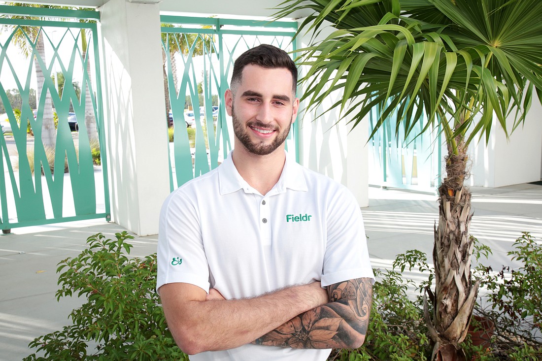 Connor Firmender came up with the idea for Fieldr while enrolled as a student in FGCU&#39;s School of Entrepreneurship.   Photo by Stefania Pifferi.