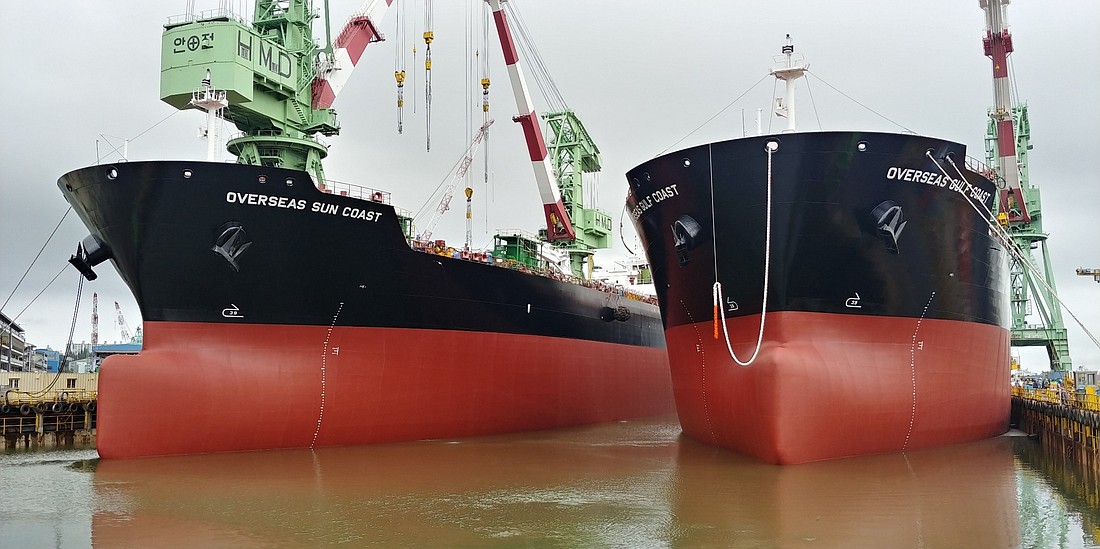 Tampa-based Overseas Shipholding Group Inc. has taken delivery of the newly built tankers Overseas Gulf CoastÂ and Overseas Sun Coast. Courtesy photo.