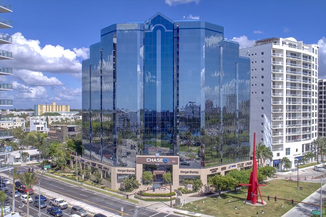 COURTESY PHOTO â€” Icorr Properties International has maintained its One Sarasota Tower office building in downtown Sarasota as a Class A property, despite its late 1980s vintage.