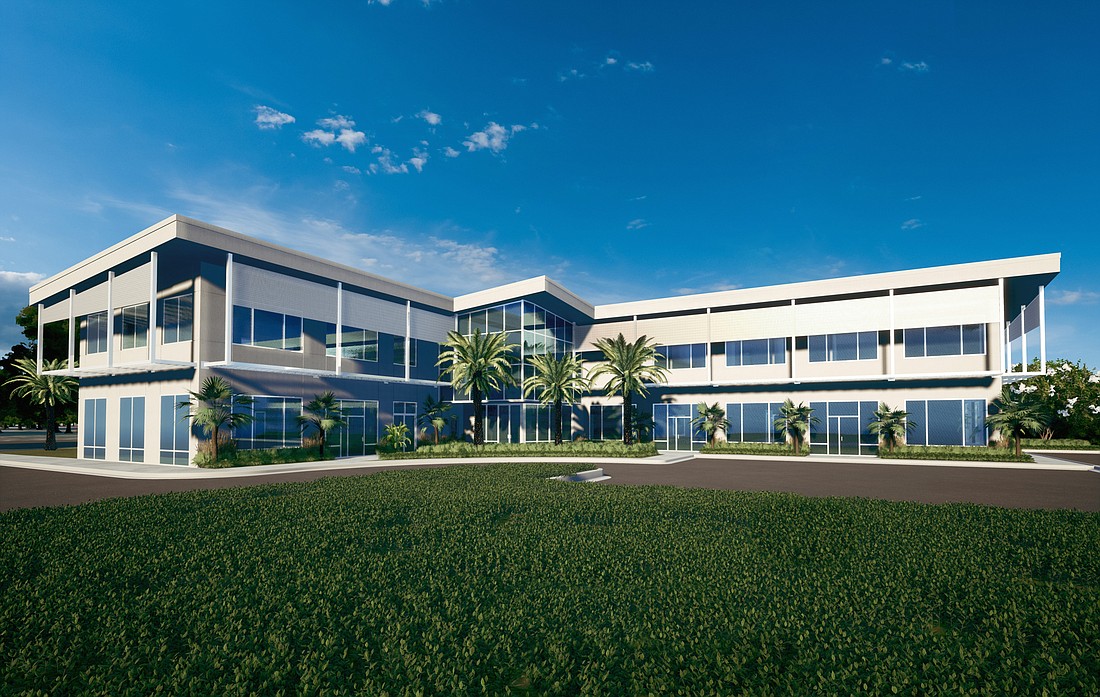Courtesy, Hoyt Architects. A new headquarters building for Lee Wetherington Homes is being built at 7498 Fruitville Road in Sarasota.