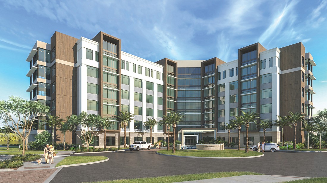 This contributed rendering shows what the six-story Waterside Health Center will look like once completed in 2021 at the Shell Point retirement community in Fort Myers.