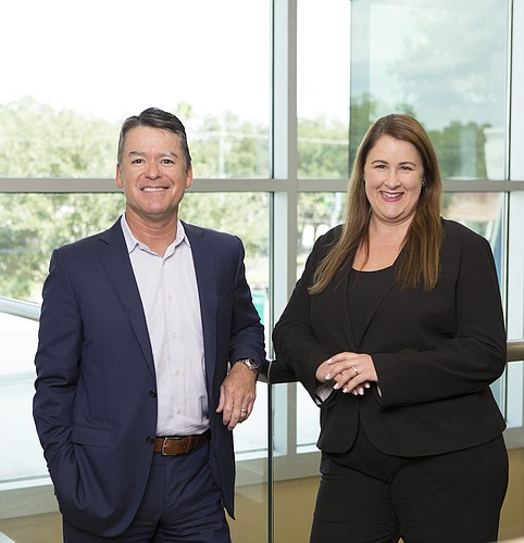File. First Citrus Bank President and CEO Jack Barrett and Chief Banking Officer Jessica Hornof have led a surge of growth at the 20-year-old bank.