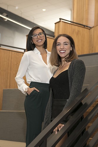 File. Tram Pham, left, and Lauren Wright founded The Natural Nipple and will be moving its operations to Cincinnati for 12 weeks to take part in a business accelerator program.