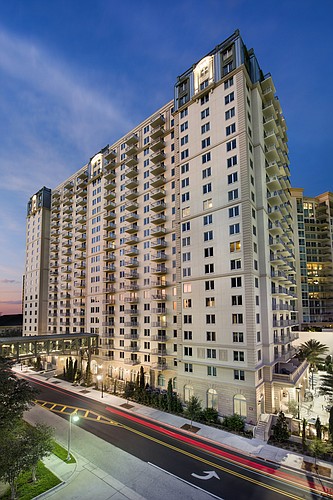 COURTESY PHOTO â€” Olympus Property of Texas paid a record $131.5 million for the 21-story Icon Harbour Island apartment building, which was completed by The Related Group in 2017.