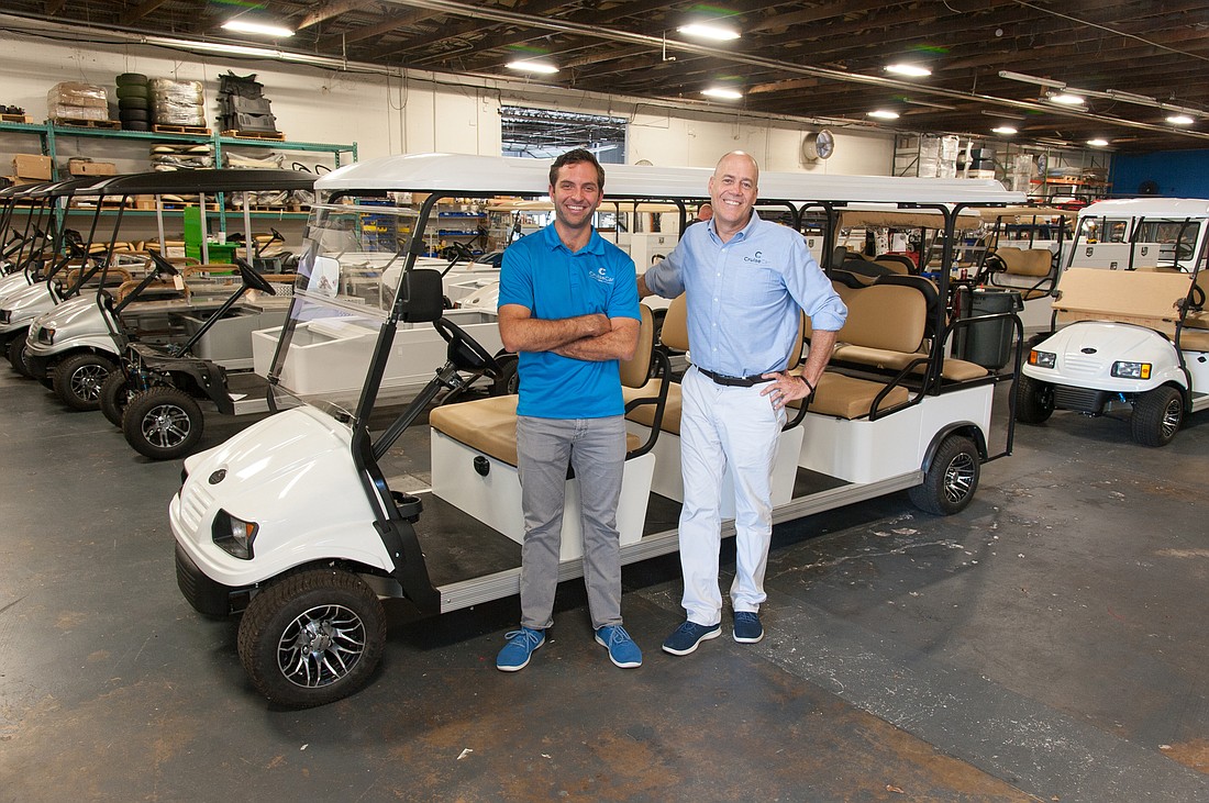 File. Cruise Car President Nathan Kalin and CEO Adam Sulimirski say the company has started shipment of 28 custom-built low-speedÂ vehicles to the Veterans Administration campus in Palo Alto, Calif.