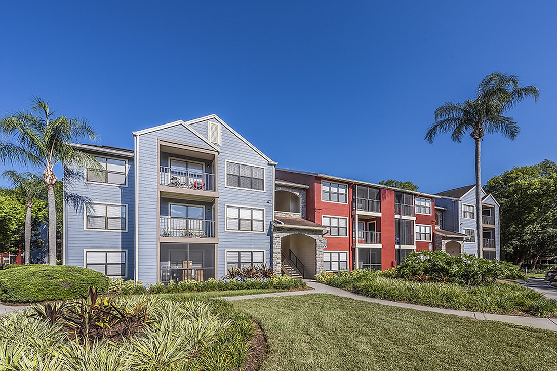 COURTESY PHOTO â€” Boston-based West Shore LLC spent nearly $122 million to buy 883 units in the Grande Oasis at Carrollwood complex.