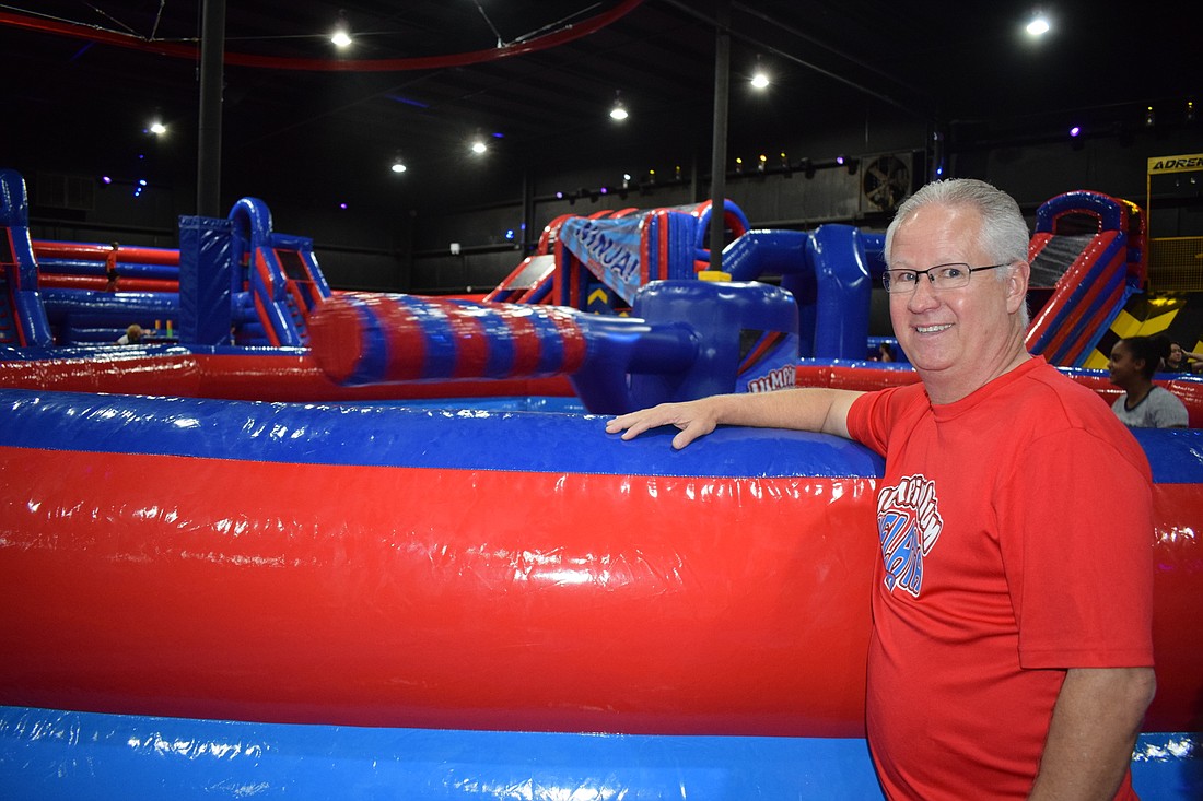 Jay Heater. Brett Morrow transformed his Lakewood Ranch trampoline park into an inflatable park.