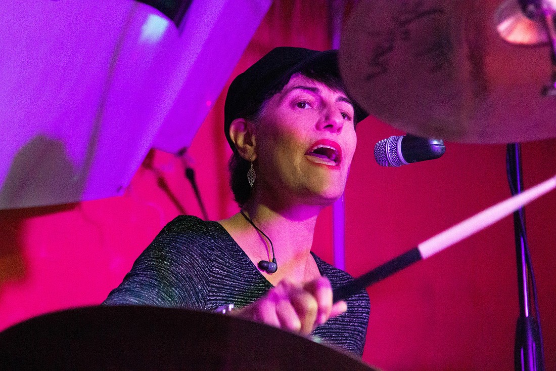 Courtesy, photo by Michael Brown/Bluedot Creative. Sharon Kunkel performs with her band, Version 3.0, at Stottlemyer&#39;s Smokehouse.