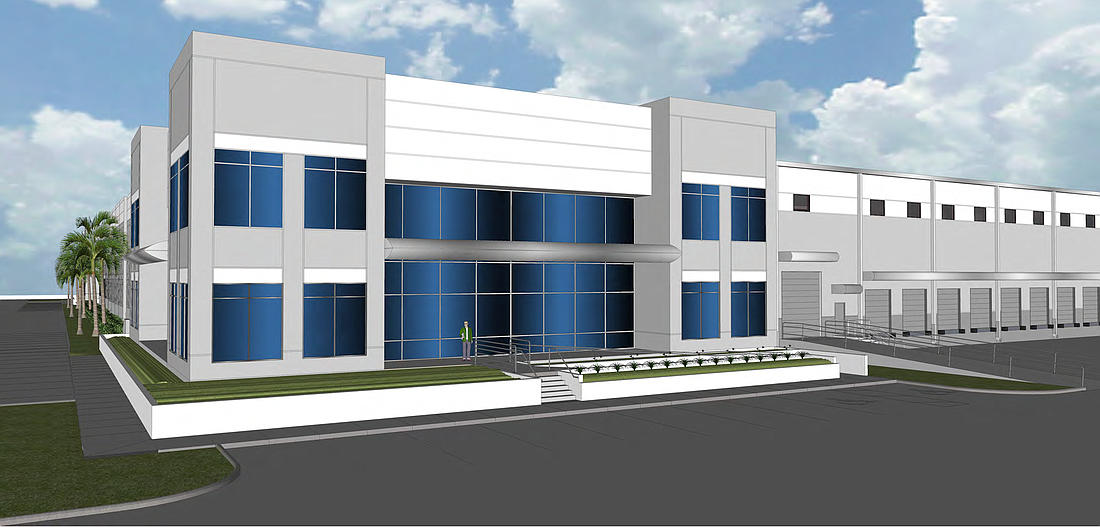 COURTESY RENDERING â€” Brennan Investment Group is planning a new distribution hub in Lakeland known as CenterState Logistics Park East. The project will kick off with a 1 million-square-foot, speculative industrial building.