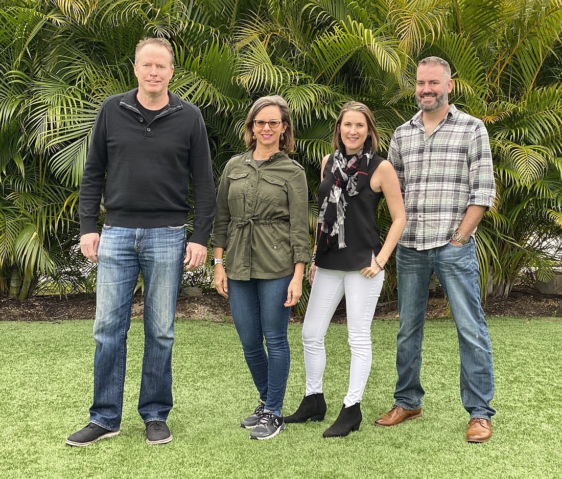 Courtesy. Limelight District leadership Robert Livengood, Kim Livengood, Jenny Townsend and Brad Bierman worked on the creation of the new business district in Sarasota.