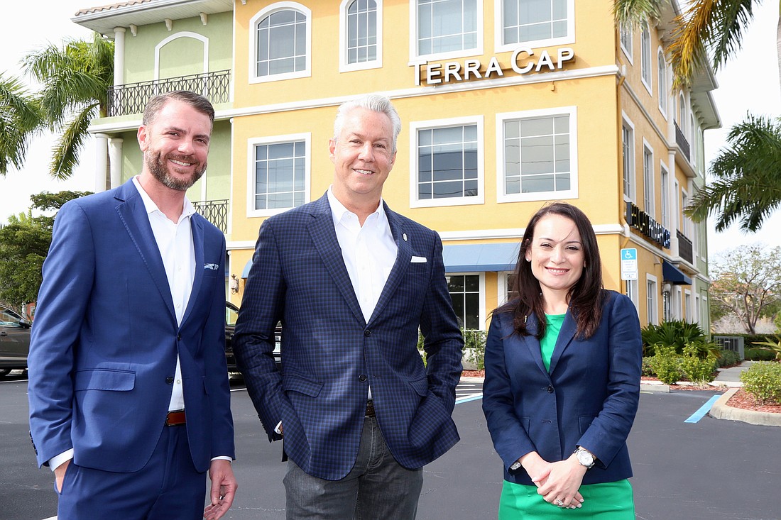 STEFANIA PIFFERI â€” Michael Davis, Stephen Hagenbuckle and Susana Davis are partners in Bonita Springs-based TerraCap Management, a company whose asset base has grown by 10 times in the past five years.
