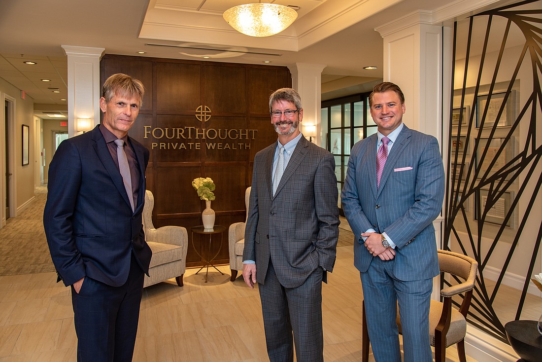 Lori Sax. Scott Pinkerton, William Mehserle and Patrick Baumann have led the transition from Wells Fargo to become a Registered Investment Advisor, under the name FourThought Financial, based in Venice.