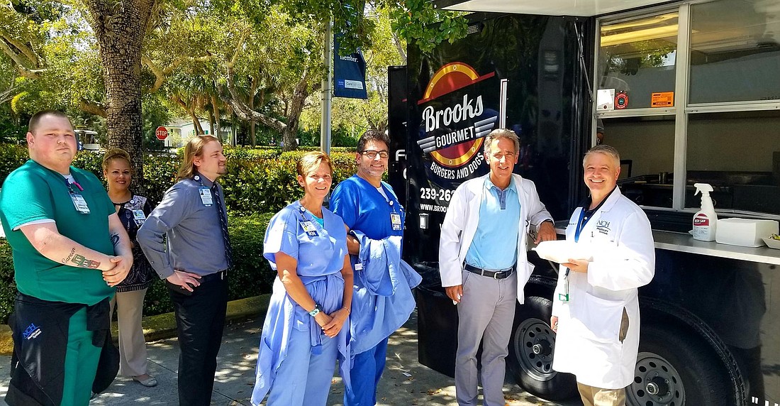 Courtesy. Brooks Burger is serving free meals to hospital workers and health care professionals through food trucks.
