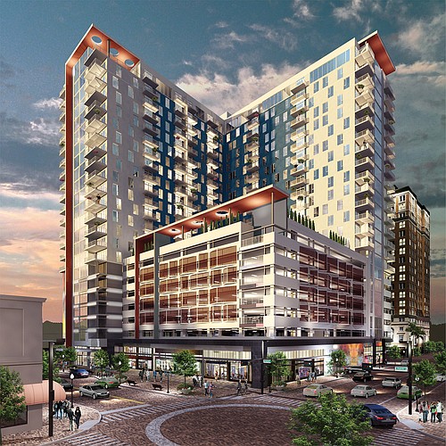 COURTESY RENDERING -- Blaze Partners LLC of Charleston, S.C. acquired the 23-story Nine15 Apartments in downtown Tampa in late February for $120 million.