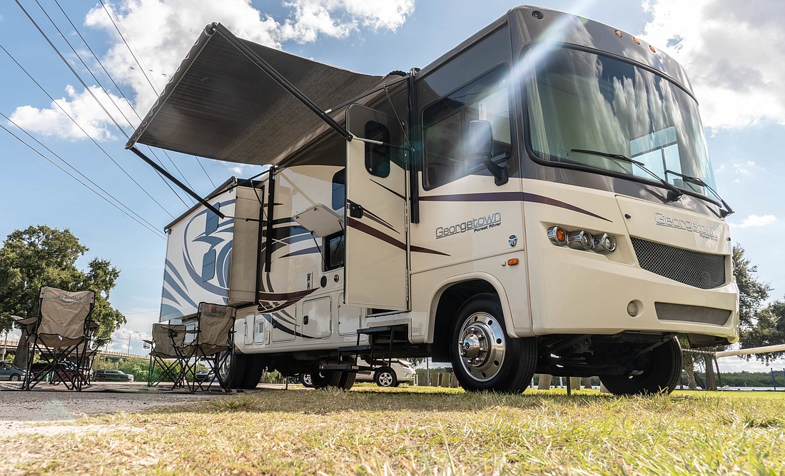 Courtesy. Craig Carey, owner of Mid Florida RV Rentals in Tampa, says the company is shifting to promote another use for its RVs â€” self-quarantining.