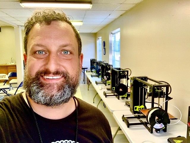 Courtesy. Michael Guinn, a biomedical engineer and subject matter expert in 3D printing for the U.S. Department of Defense, provided 14 3D printers for the project.