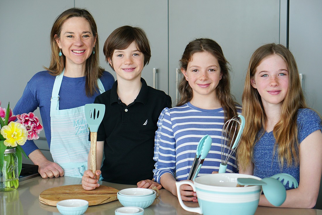 Courtesy. Alexis Beall Taylor has created Key Lime Kids, a new cooking video series on YouTube, with her children, Miles Taylor, age 7, Dylan Taylor, age 10, and Lucy Taylor, age 12.