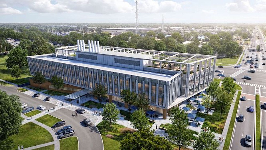COURTESY RENDERING -- The University of South Florida plans to complete its new $42 million laboratory and office building by the end of 2021.