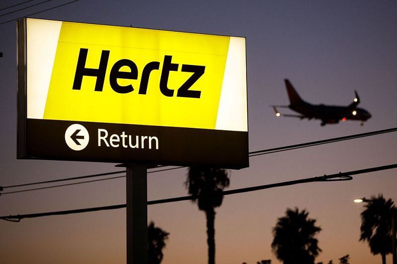Courtesy. Hertz shares, which had fallen as much as 36% before the start of regular trading May 5, were down 16.16% for the day, to $3.01 a share