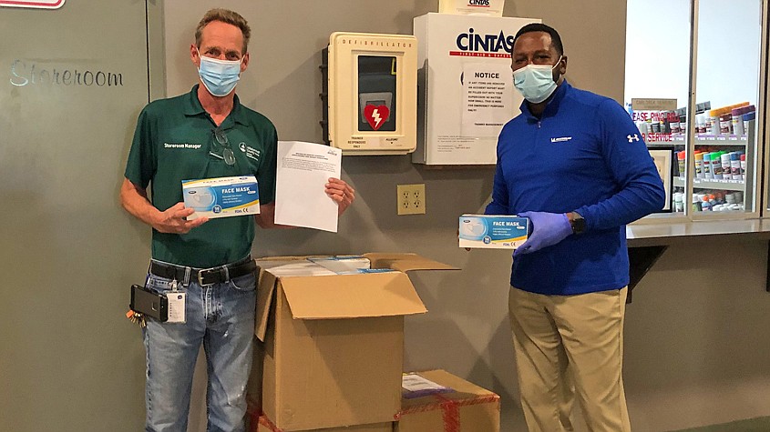 Courtesy. Atlanta-based NexTraq has donated 12,000 surgical-quality masks to Hillsborough County.