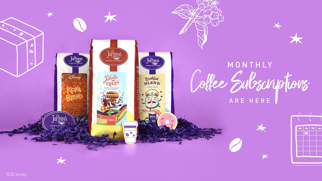 Courtesy. Tampa-based Joffreyâ€™s Coffee and Tea Co. has created a new subscription service that will bring three bags of coffee directly to customersâ€™ doors every month.Â