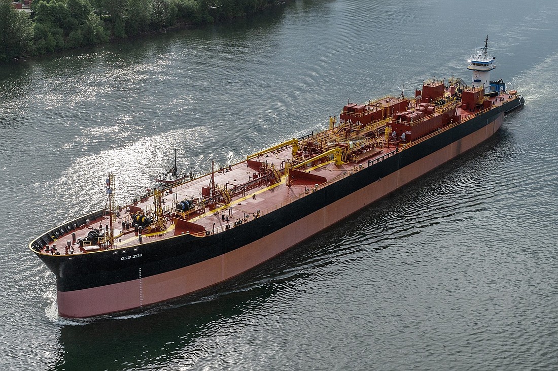 Courtesy. OSG 24, a new 581-foot barge capable of transporting up to 204,000 barrels of oil, is now part of Overseas Shipholding Group&#39;s fleet.