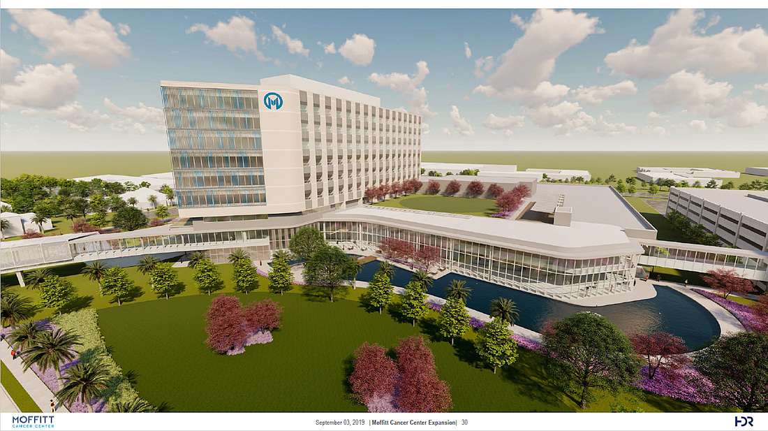 COURTESY RENDERING --- Moffitt Cancer Center has formally began construction on a new $300 million-plus hospital that will add 192 in-patient beds in Tampa in 2023.