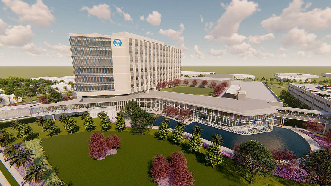 Courtesy. A rendering of Moffitt Cancer Center&#39;s new surgical hospital, slated to open in July 2023.