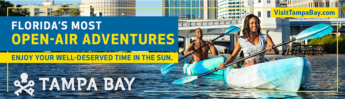 Courtesy. Visit Tampa Bay has launched a new marketing campaign for the region that highlights outdoor recreation, events and other activities.