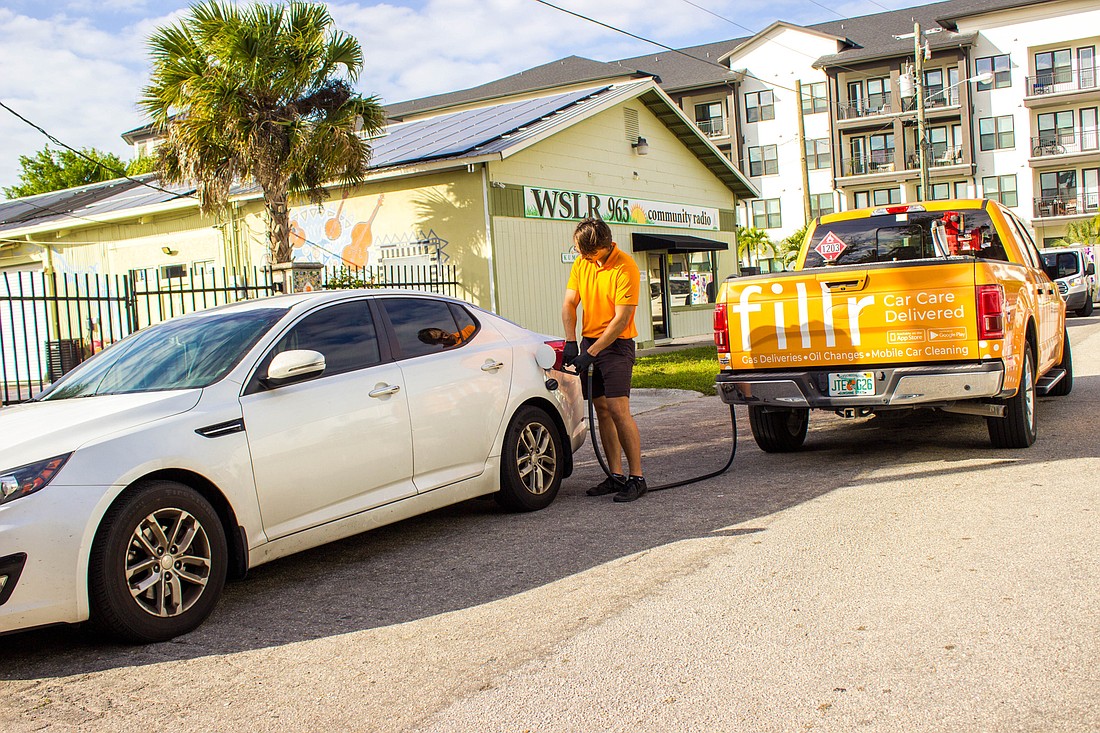 Courtesy. Sarasota-based Fillr is a subscription service for car maintenance, from gas ups and car washes to oil changes and more.