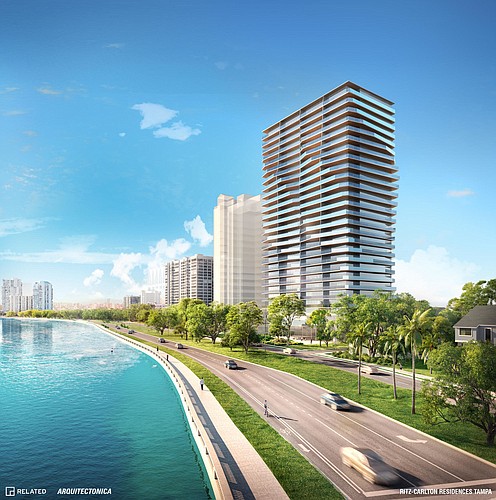 COURTESY RENDERING -- Related Group&#39;s planned $400 million development in Tampa will be branded as a Ritz-Carlton Residences.